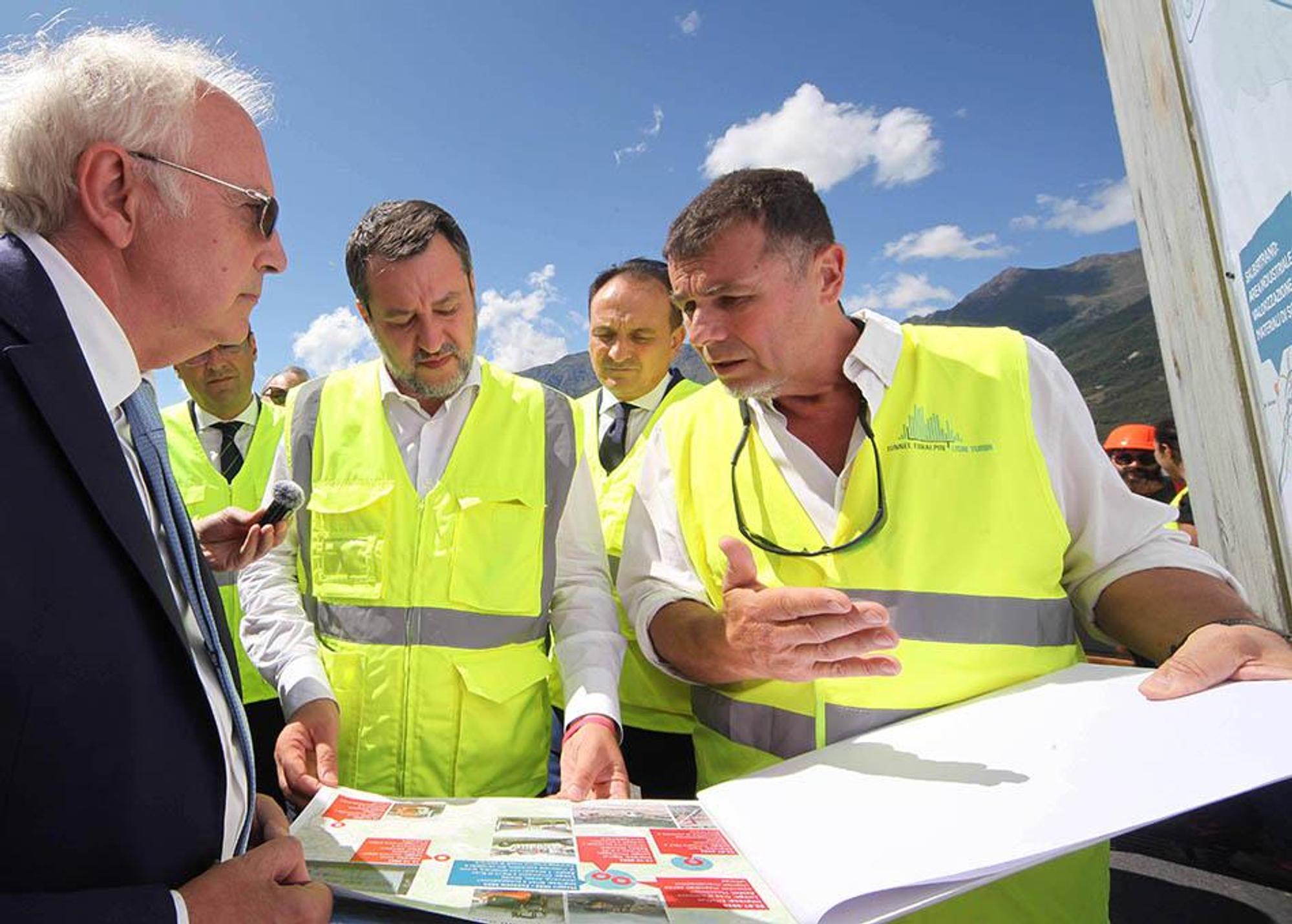 Visite du ministre Salvini sur le chantier de San Didero