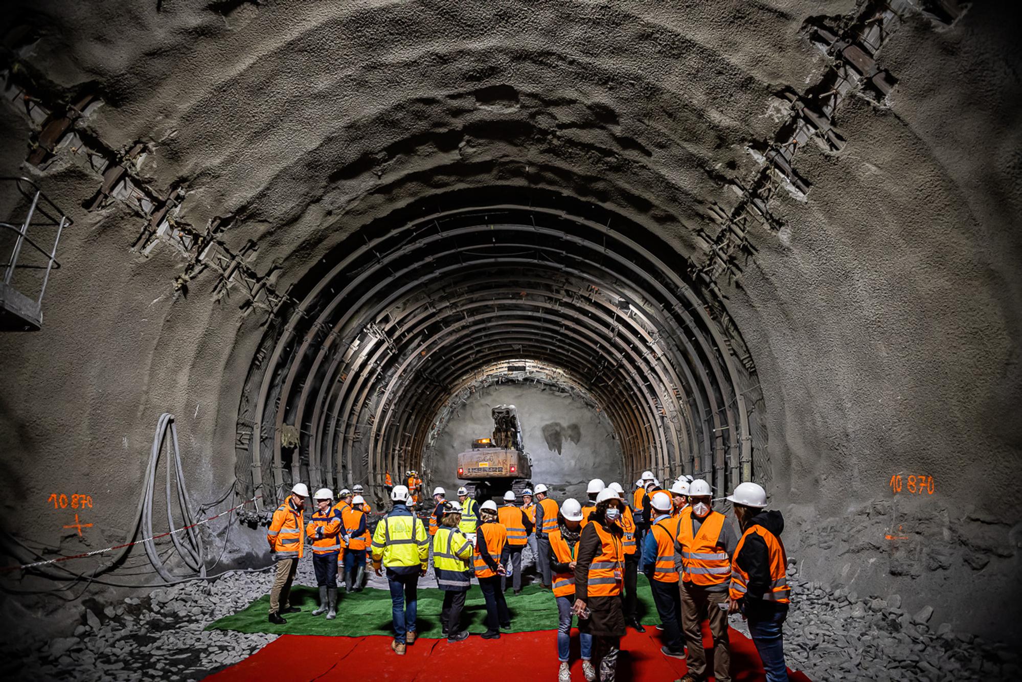 10,5 km du tunnel de base côté français achevés