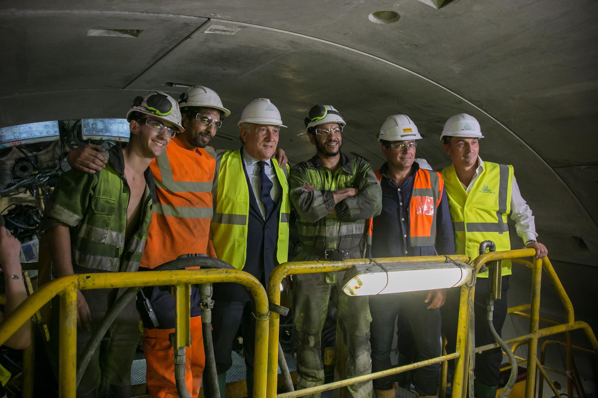 Antonio Tajani visite les chantiers du Lyon-Turin